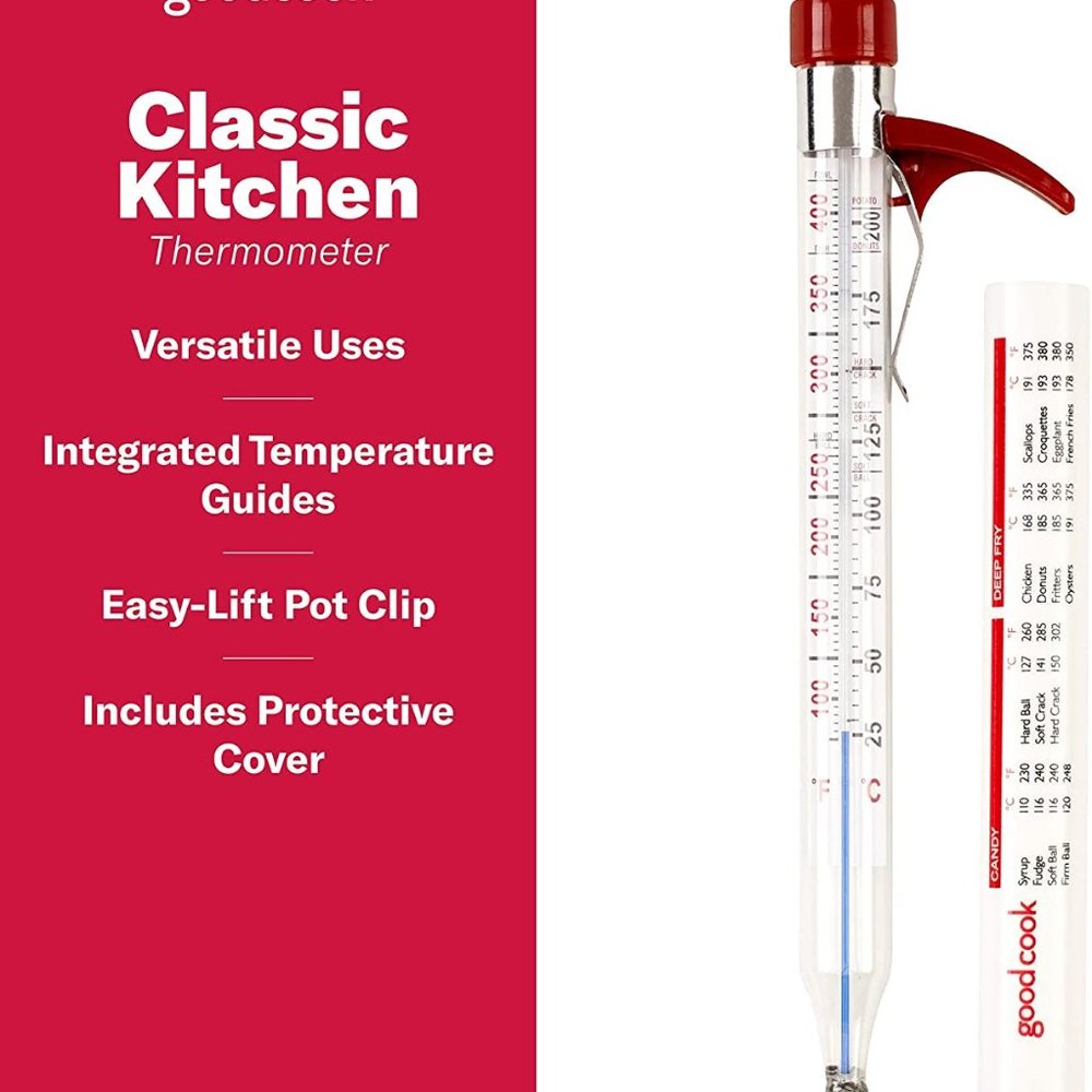 🌡GoodCook Classic Candy/Deep Fry Thermometer, Red - Picture 2 of 2